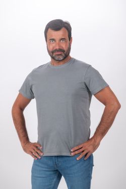 Camiseta Básica manga corta Barcelona C001 CEMENTO Lavado Vintage