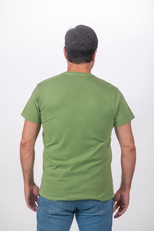 Camiseta Básica manga corta Barcelona C001 PISTACHO Lavado Vintage