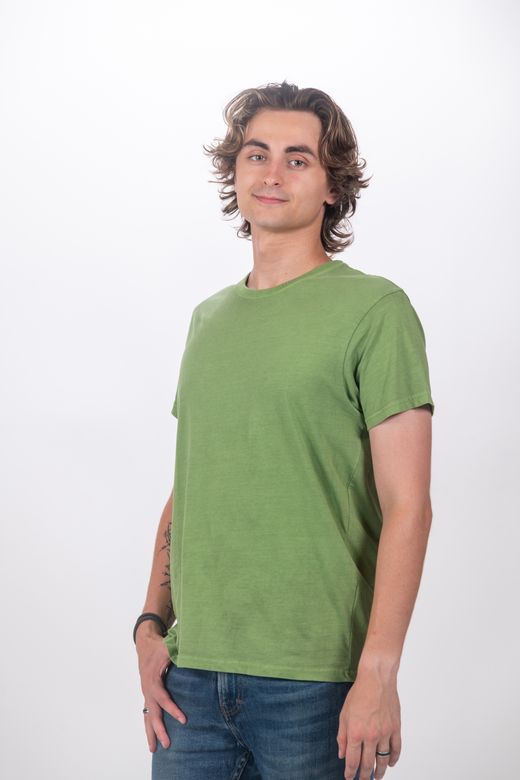 Camiseta Básica manga corta Barcelona C001 PISTACHO Lavado Vintage
