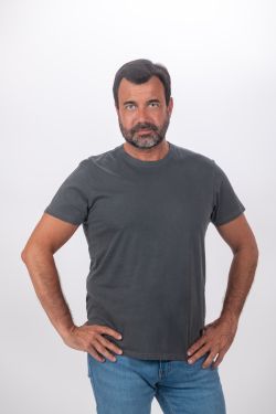 Camiseta Básica manga corta Barcelona C001-PLOMO