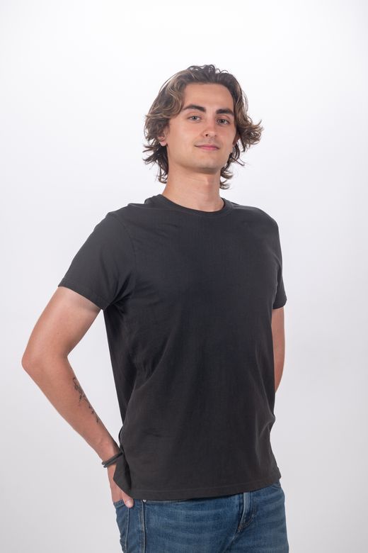 Camiseta Básica manga corta Barcelona C001-USED BLACK