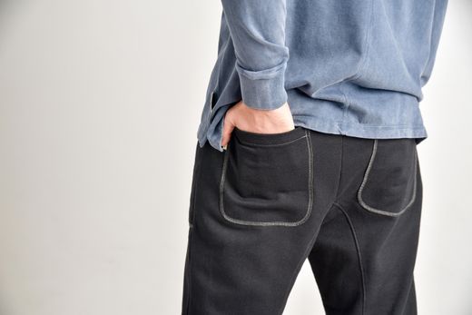 Pantalón largo baggy WG11-NEGRO/CONTRASTE