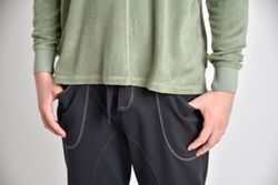 Pantalón largo baggy WG11-NEGRO/CONTRASTE
