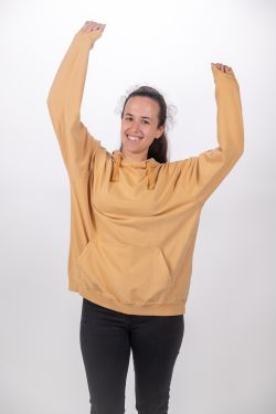 Sudadera hoddie Unisex Biarritz C003-MOSTAZA